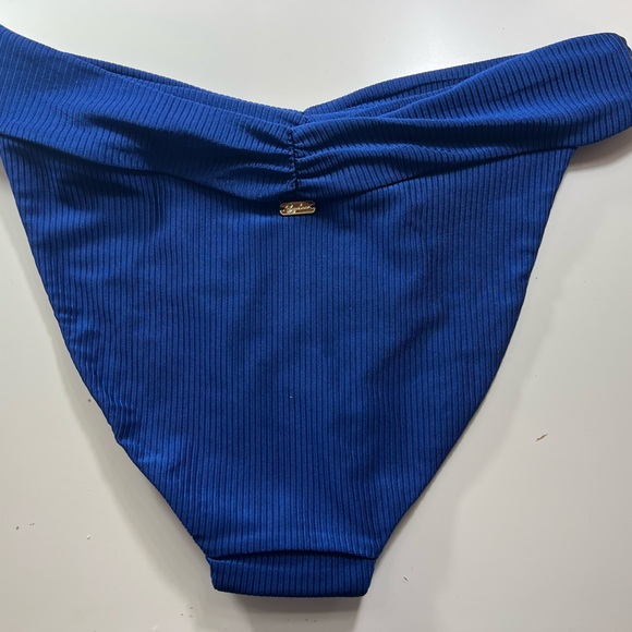 Blue Ribbed Bikini Bottom - Picture 3 of 3